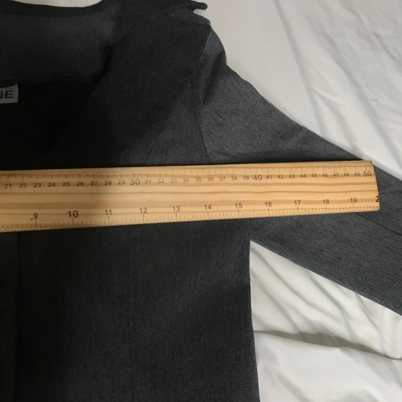 VICKY Grey Wide-Collar Jacket – Stylish 3/4 Sleeve Layer - Picture 10 of 11